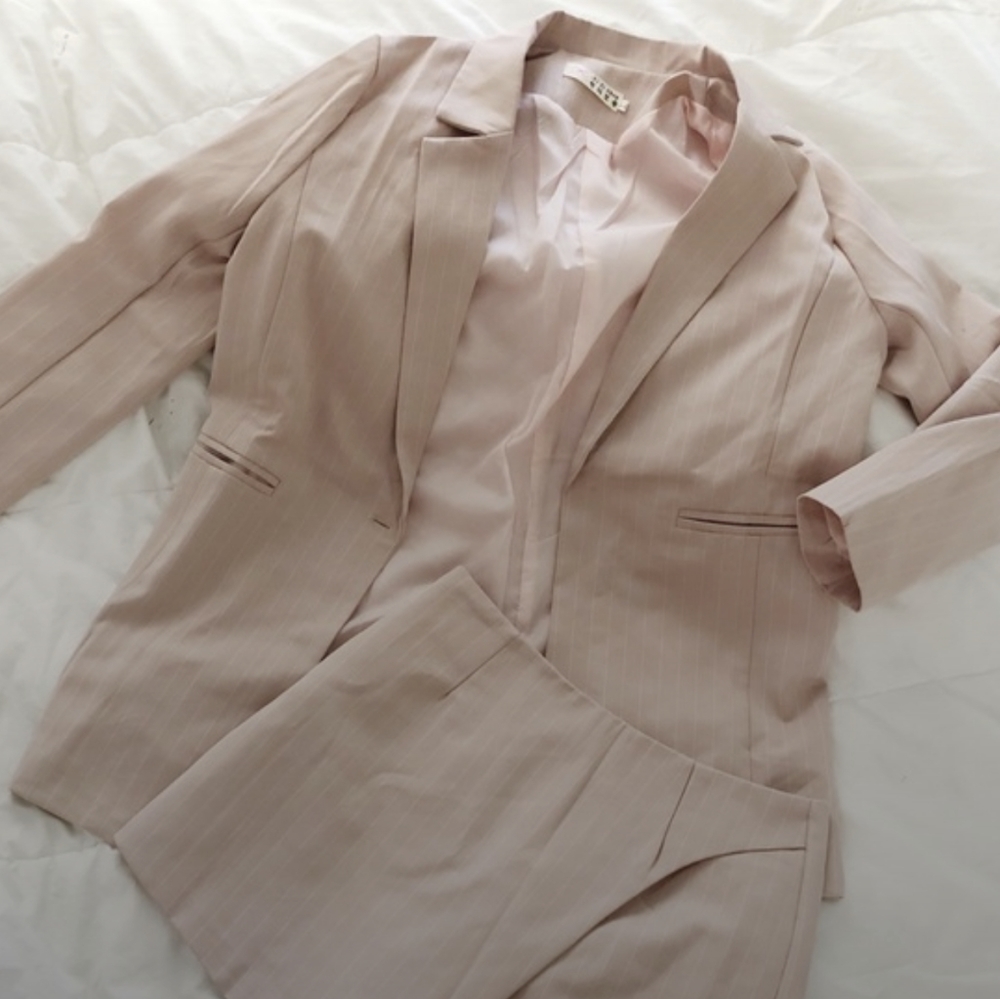 Blush Pink Blazer & Skort OUTFIT SET